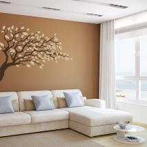 Ramo di albero decorativo del vinile con foglie