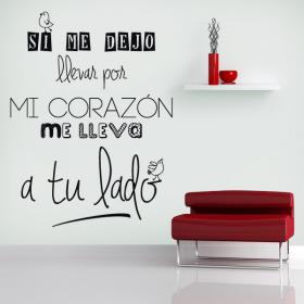 Vinile decorativo che lascio andare con il mio cuore