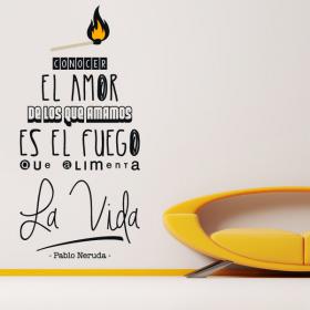 Frase di vinile decorativo Pablo Neruda