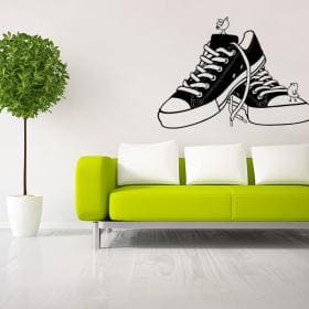 Vinile decorativo scarpe retr&ograve;