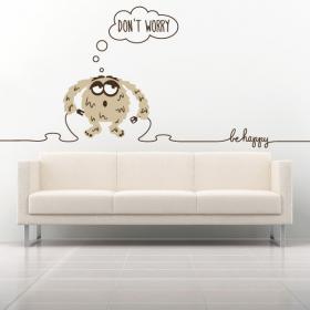 Testi di vinile decorativo Be Happy