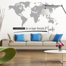 Adesivi Mondo Mappa Mondiale Cittadini