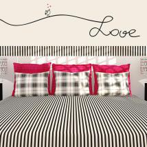 Testi di vinile decorativo decorano pareti amore