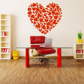 Cuore decorativo vinile con cuori