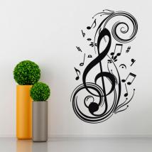 Note di musica di vinile