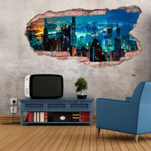 In vinile 3D city di notte