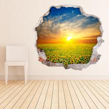 In campo i girasoli 3D vinile
