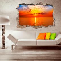 Vinyl tramonto parete 3D Italian 4508
