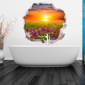 Vinyl tramonto 3D nel campo