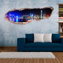 Città 3D vinile di Hong Kong