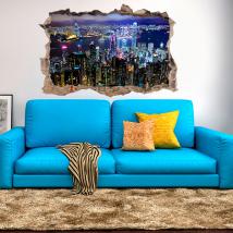 Murale in vinile 3D Hong Kong