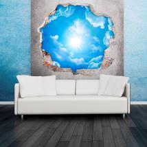 Vinile sky 3D nuvole e sole