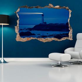 Vinili parete 3D spiaggia del Faro