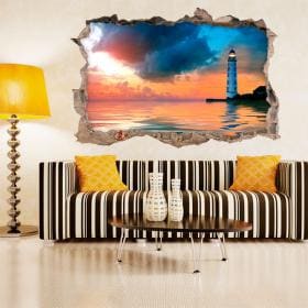 Faro di vinile parete 3D