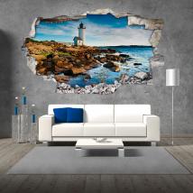 Faro 3D vinile nel mare