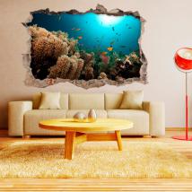 3D pesce dei vinili di pareti del mare