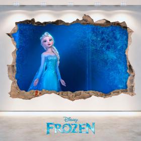 Murale in vinile 3D Disney congelato foro