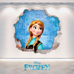 Murale in vinile Disney Anna Frozen foro 3D