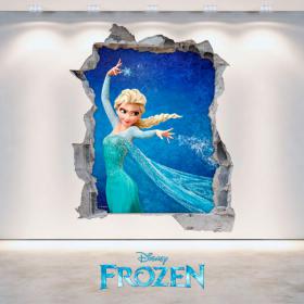 Parete del foro vinile 3D Disney congelato