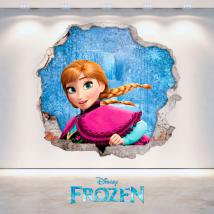 Foro di Disney Frozen Anna vinile parete 3D