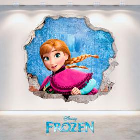 Foro di Disney Frozen Anna vinile parete 3D