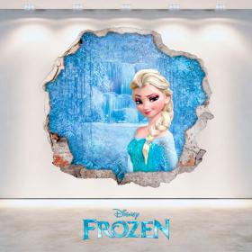 Parete 3D del foro di Elsa congelati di Disney in vinile