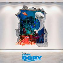 Parete del foro vinile Dory Disney 3D