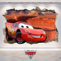 Autoadesivo della parete di foro Disney Cars 2 3D