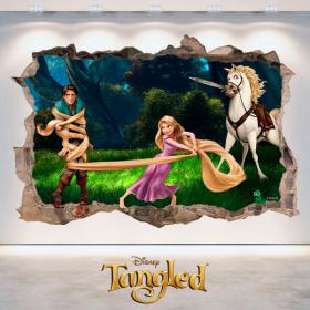 Aggrovigliato Disney vinile buco 3D muro
