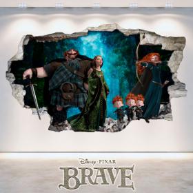 Brave Disney foro vinile parete 3D