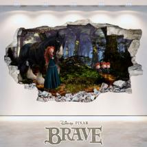 Parete del foro vinile Brave Disney 3D