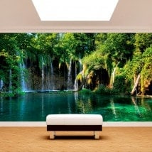Cascate di murales muro foto nella natura
