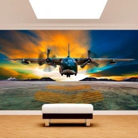 Murales fotografici di atterraggio di velivoli