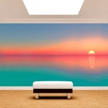 Colori di tramonto foto parete murales