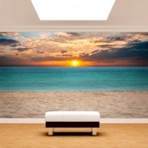 Fotomurali mettere del sole nella spiaggia