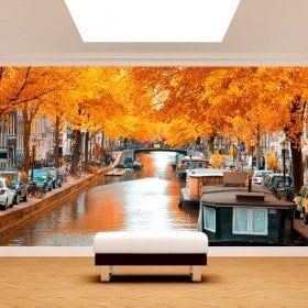 Gigantografie di foto di Amsterdam in autunno