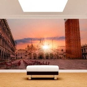 Tramonto di foto parete murales Plaza San Marco