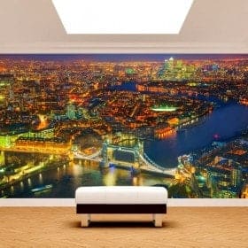 Murales fotografici di notte di Londra