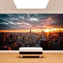Tramonto di Manhattan di foto parete murales
