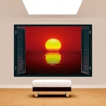 Windows 3D sole tramonto sul mare