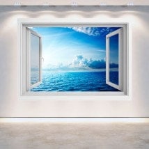Tramonto 3D finestra sul mare