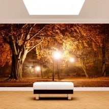 Alberi di murales muro foto nel parco