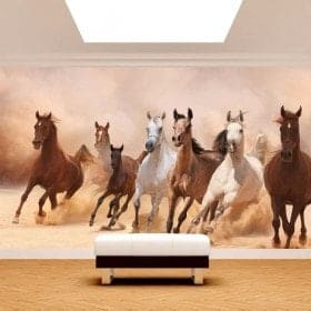 Fotomurali fuga precipitosa dei cavalli