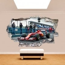 Vinile parete 3D rotante auto Formula 1
