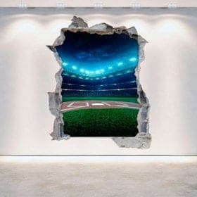 Parete in vinile rotto Baseball 3D