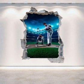 Parete in vinile rotto Baseball 3D