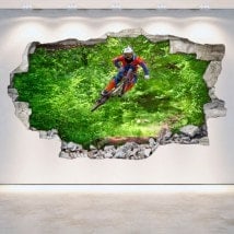 Parete del foro 3D Mountain Bike in vinile