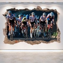 Parete 3D rotto in bicicletta di vinile