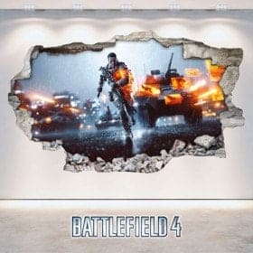 Luminescent pannelli parete divisoria fluowall Battlefield rotto 3D