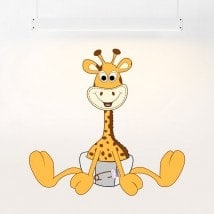 Giraffa in vinile per bambini in pannolini
